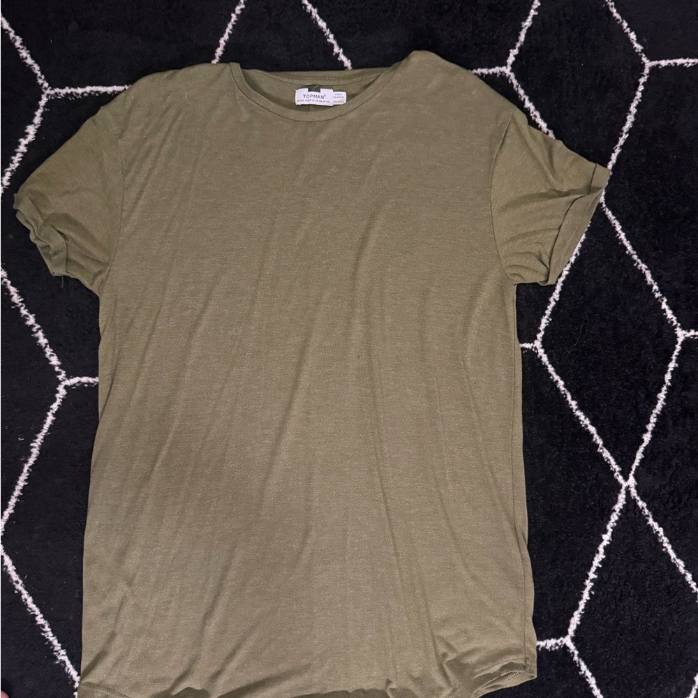 Topman Khaki Short Sleeve Tee